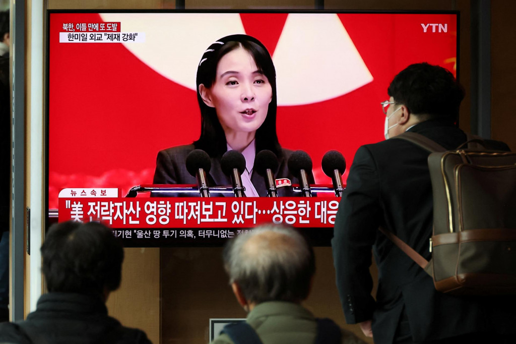 Kim Jo-džong vo vyhlásení varovala, že Pchjongjang bude pokračovať v ”zodpovedajúcich protiopatreniach” voči každej hrozbe, ktorej bude krajina vystavená.. FOTO: REUTERS