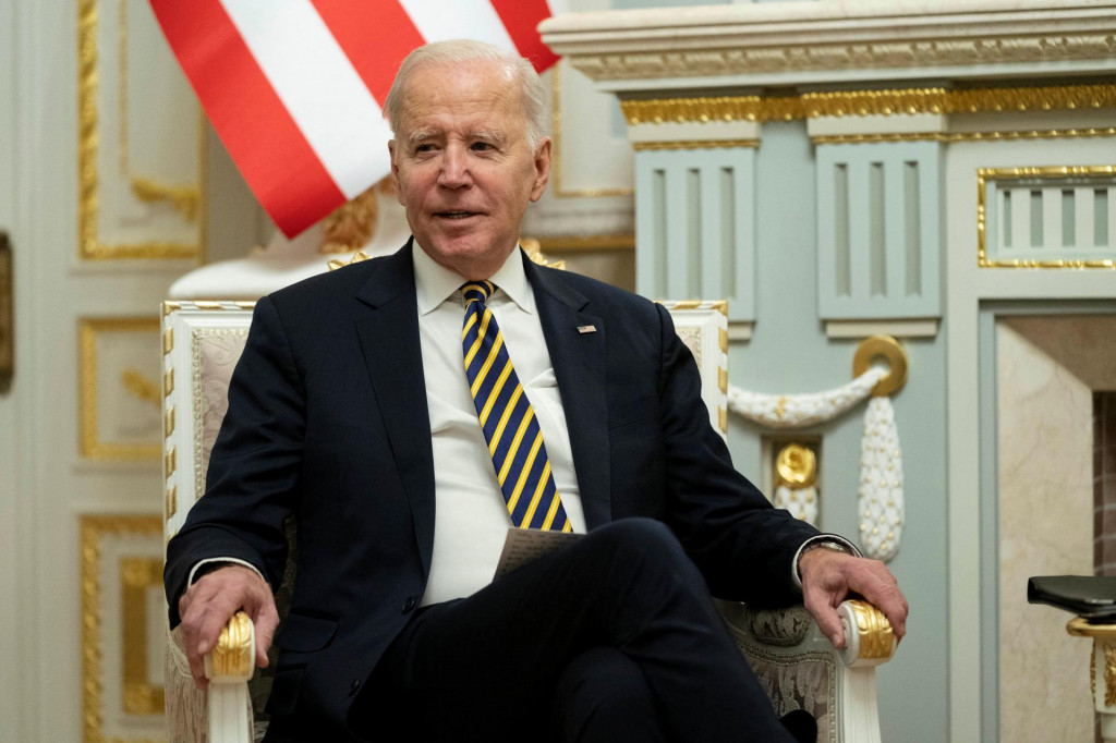 Americký prezident Joe Biden v Kyjeve. FOTO: Reuters
