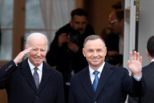 Americký prezident Joe Biden s poľským prezidentom Andrzejom Dudom. FOTO: Slawomir Kaminski/Agencja Wyborcza/REUTERS