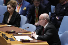 Poverený minister zahraničných vecí Rastislav Káčer na zasadnutí Bezpečnostnej rady OSN na úrovni ministrov zahraničných vecí. FOTO: TASR/AP