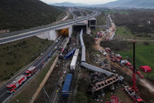 Zrážka vlakov v Grécku. FOTO: Reuters