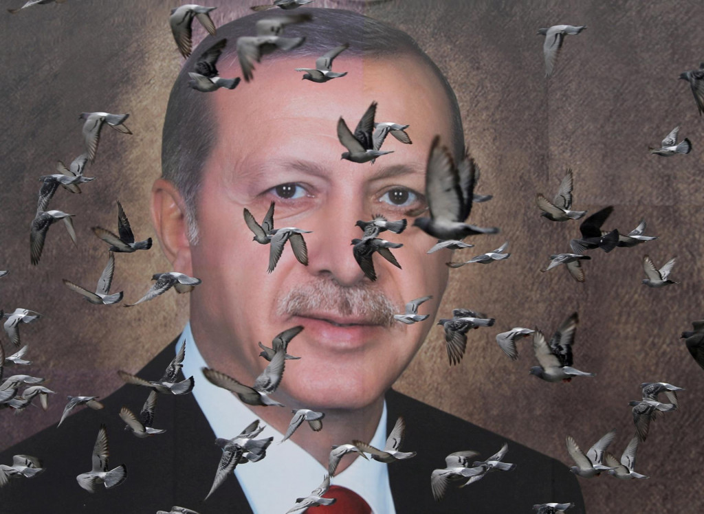 Portrét tureckého prezidenta Recepa Tayyipa Erdogana. FOTO: Reuters