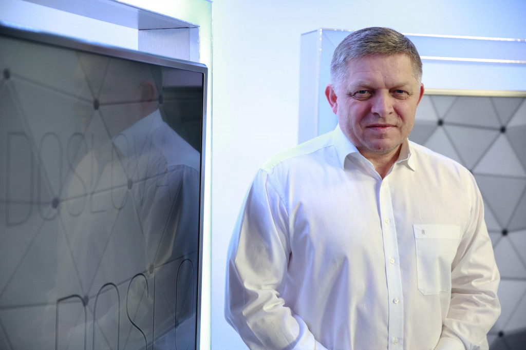 Predseda opozičnej strany Smer Robert Fico v HNtelev&iacute;zii. FOTO: HN/M. Daňo