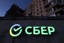 Kancelária Sberbank v Petrohrade v Rusku. FOTO: Reuters