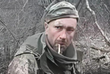 Oleksandr Macijevskyj, ukrajinský obranca, ktorého po zvolaní „Sláva Ukrajine“ zavraždili ruskí okupanti. Reprofoto: Twitter/@WarSvitla