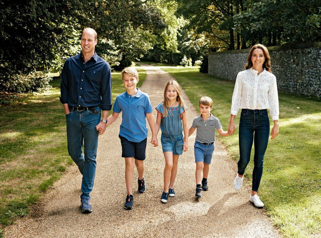 Princ William a princezná Kate s deťmi.