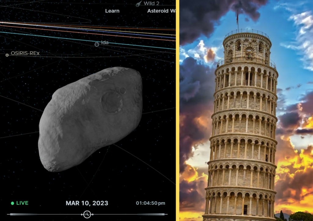 Asteroid veľkosti veže v Pise mieri k Zemi.
