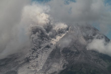 Indonézska sopka Merapi po výbuchu. FOTO: Reuters/Antara Foto