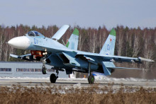 Ruské bojové lietadlo Su-27 sa zrazilo s americkým prieskumným dronom MQ-9 Reaper a zasiahlo jeho vrtuľu. FOTO: Wikipedia/ Aleksandr_markin