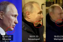 Ruský prezident Vladimir Putin trikrát ináč. FOTO: Reprofoto/Twitter