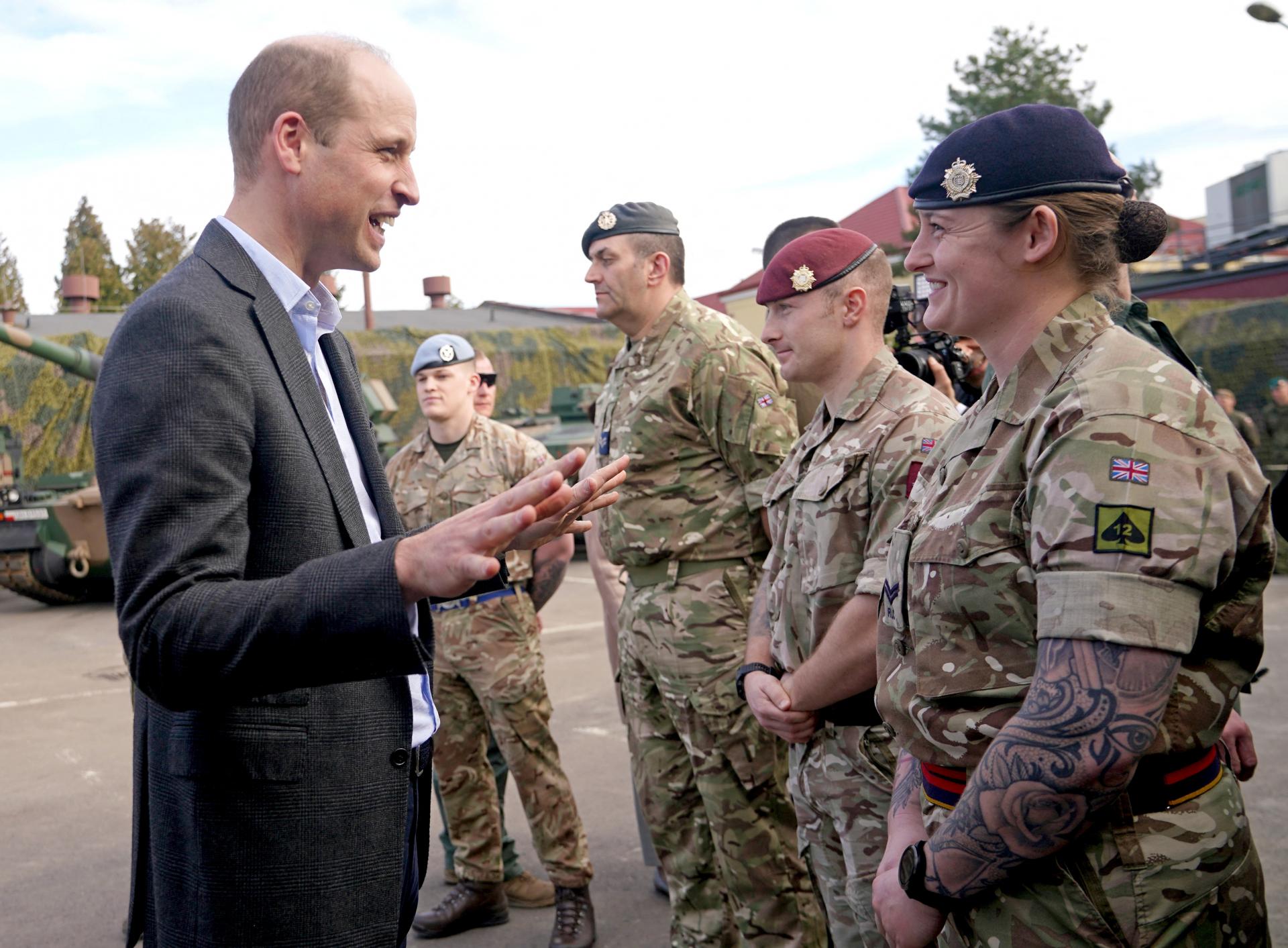 Princ William navštívil Poľsko, aby poďakoval vojakom pomáhajúcim Ukrajine