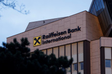 Raiffeisen Bank International pobočka vo Viedni. FOTO: REUTERS