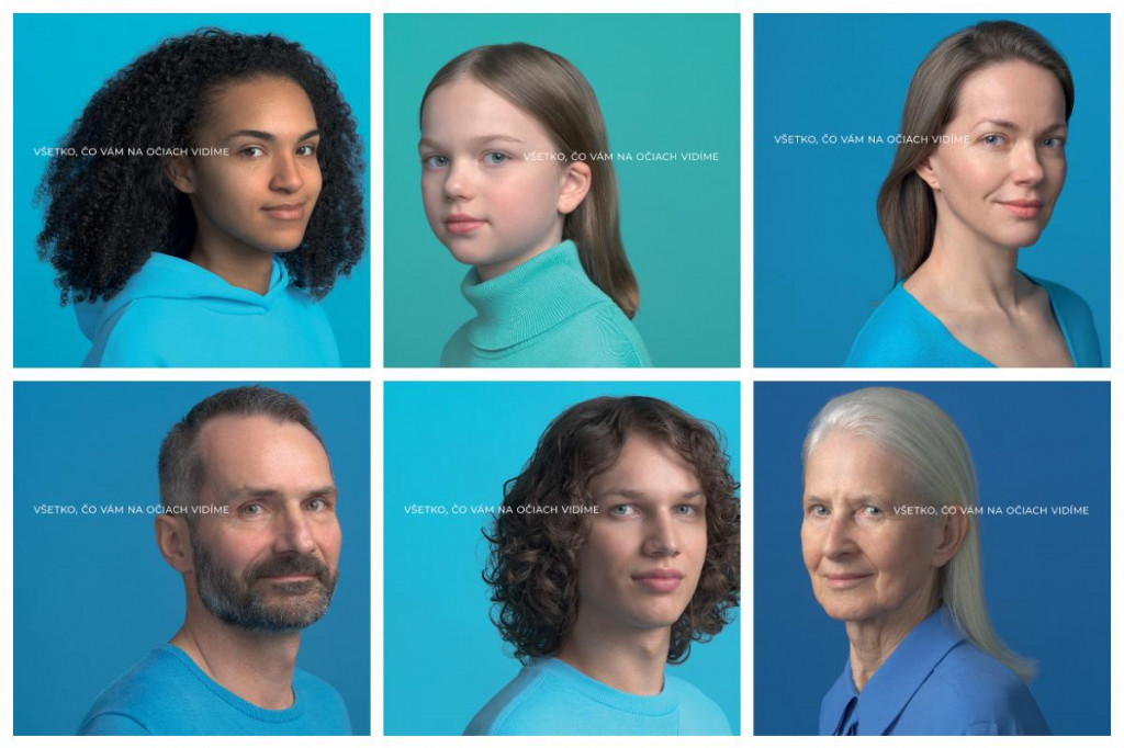 V novej kampani fotky klientov spája sugestívny pohľad do objektívu a modrá tonalita odvodená od farebnosti značky.