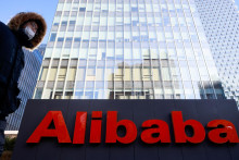 Logo internetovej spoločnosti Alibaba. FOTO: Reuters