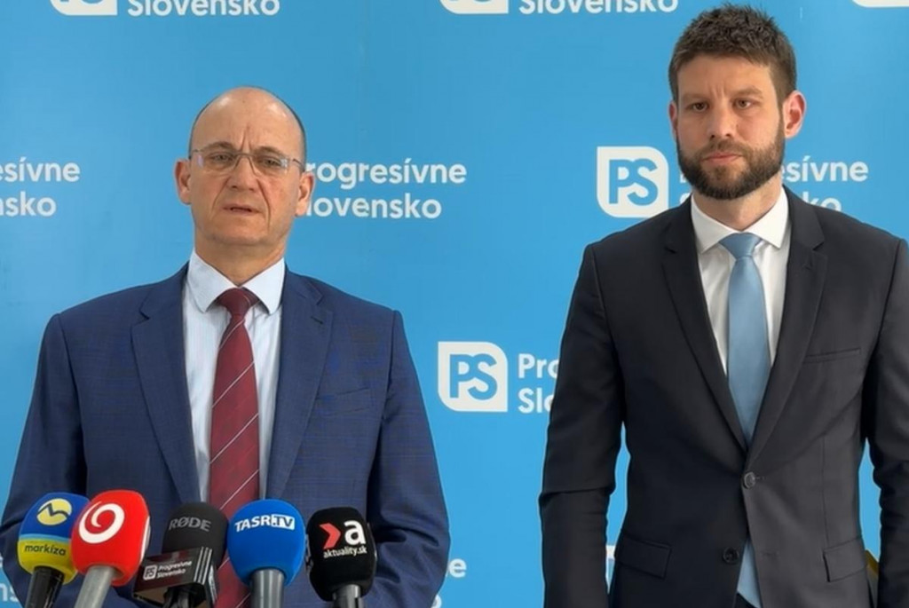 Jaroslav Spišiak a Michal Šimečka. FOTO: Facebook Progresívneho Slovenska
