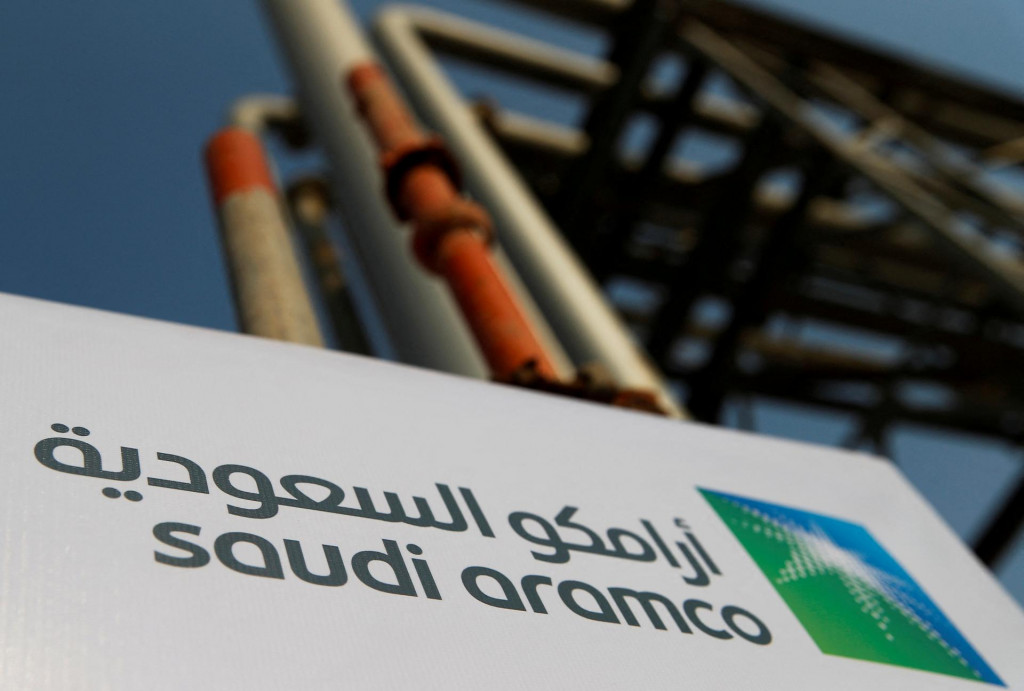Logo ropného gigantu Saudi Aramco. FOTO: Reuters
