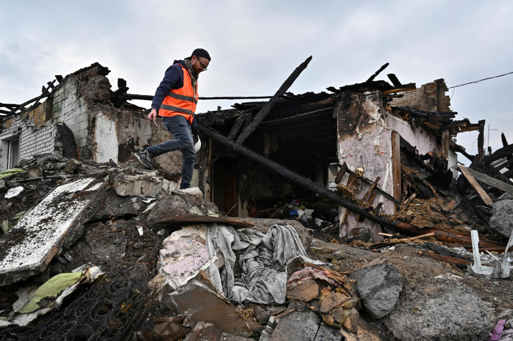 Zničené budovy v Záporoží. FOTO: Reuters