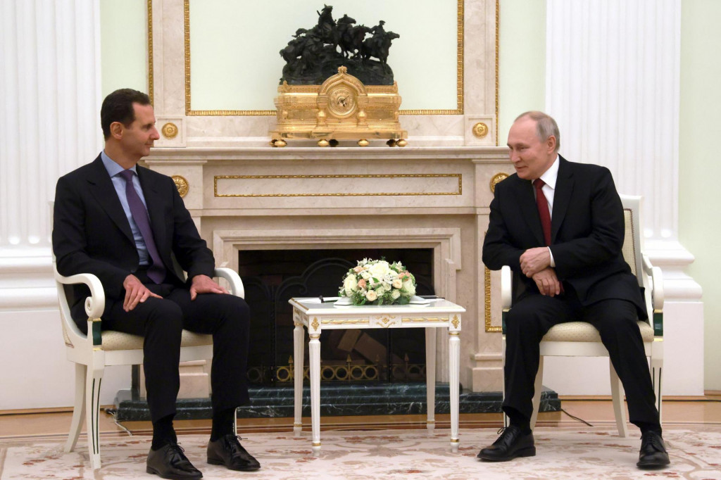 Sýrky prezident Bašár Asad a Vladimir Putin. FOTO: TASR/AP