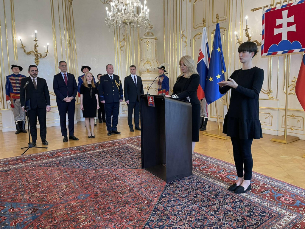 Čaputov&aacute; počas vymenovania profesorov SN&Iacute;MKA: HN/Akos Cs&eacute;pl&ouml;