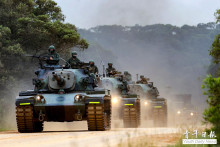 Taiwanskí vojaci počas cvičenia. FOTO: Reuters