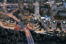 Víťazný návrh projektu Southbank Bratislava. 

VIZUALIZÁCIA: Penta Real Estate/Snøhetta a Studio Egret West