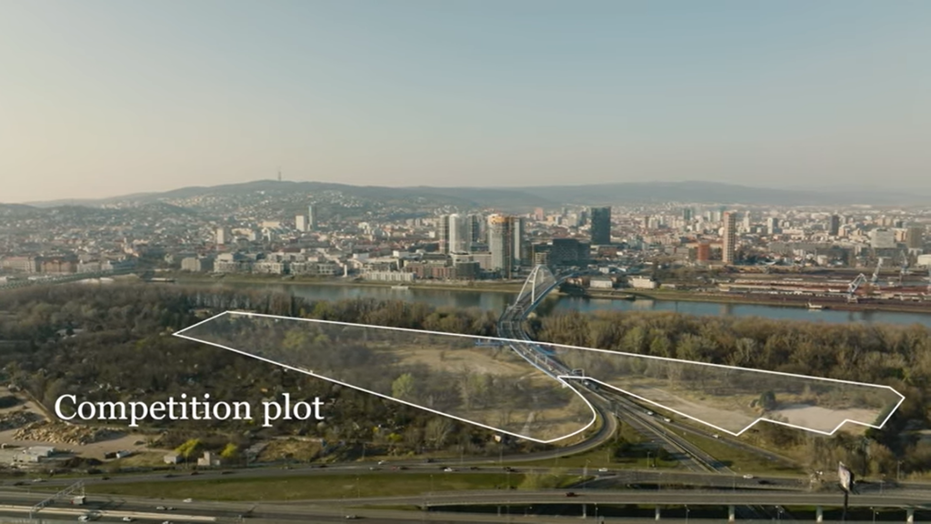 Zobrazenie lokality, kde sa bude Southbank Bratislava nachádzať. FOTO: Youtube/Penta Real Estate