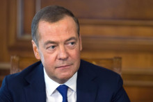 Bývalý ruský prezident a terajší podpredseda ruskej Rady bezpečnosti Dmitrij Medvedev. FOTO: TASR/AP