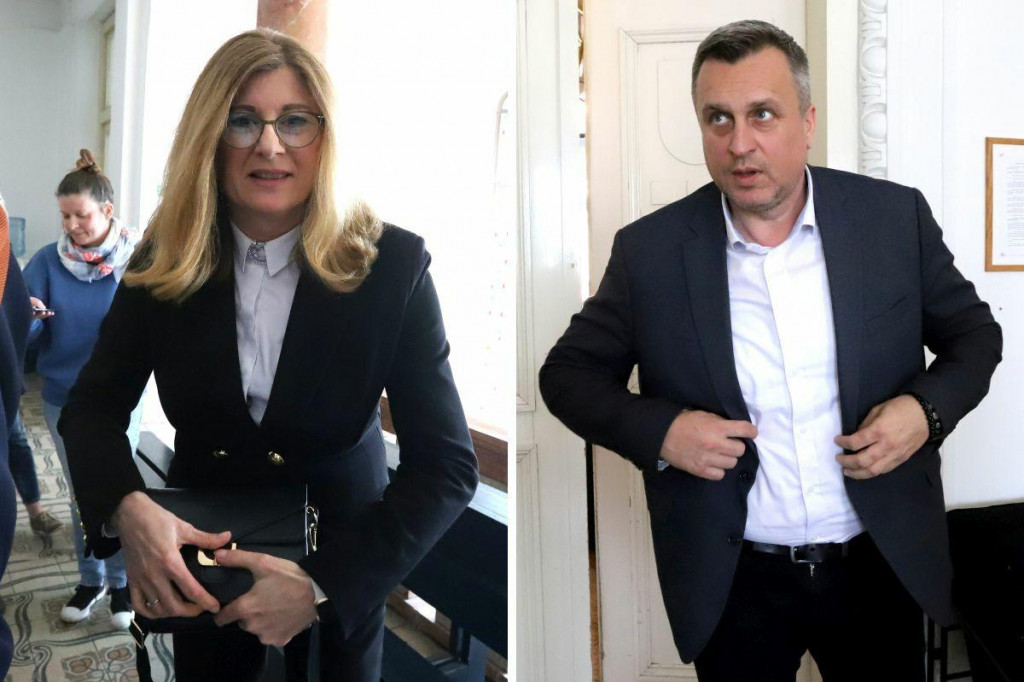 Gabriela Matečn&aacute; a Andrej Danko. FOTO: kol&aacute;ž HN/TASR
