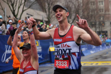 Zdeno Chára na Bostonskom maratóne. FOTO: Reuters