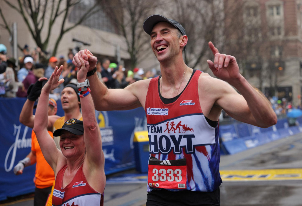 Zdeno Chára na Bostonskom maratóne. FOTO: Reuters