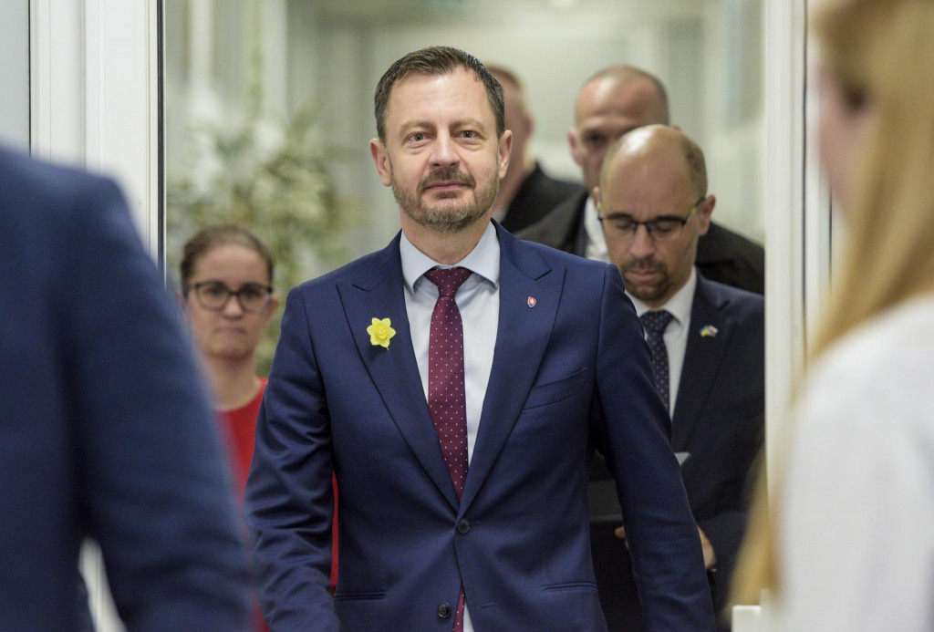 Dočasne poveren&yacute; predseda vl&aacute;dy Eduard Heger. FOTO: TASR/Pavol Zachar