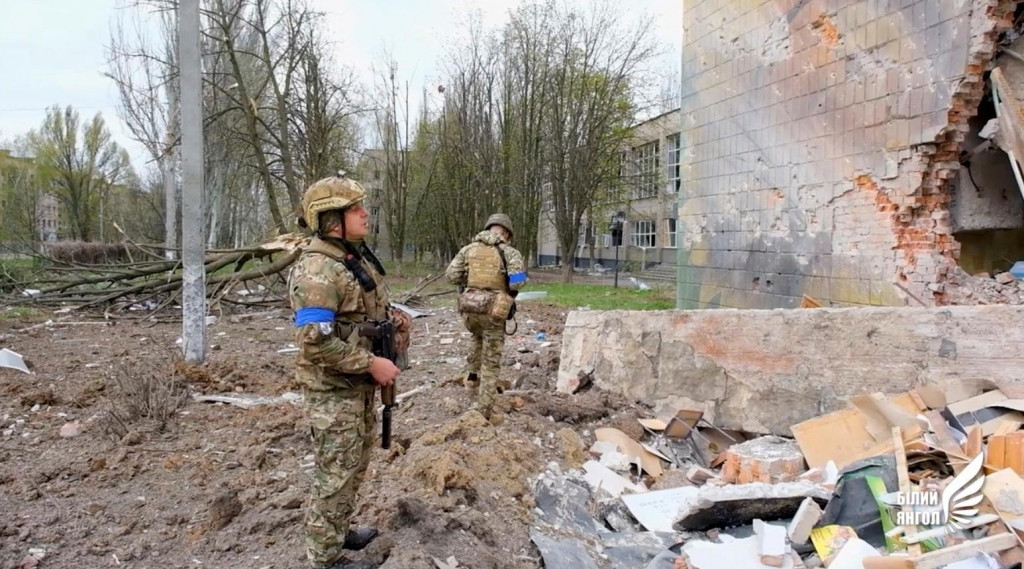 Zničená budova v ukrajinskom meste Avdijivka. FOTO: Polícia Doneckej oblasti