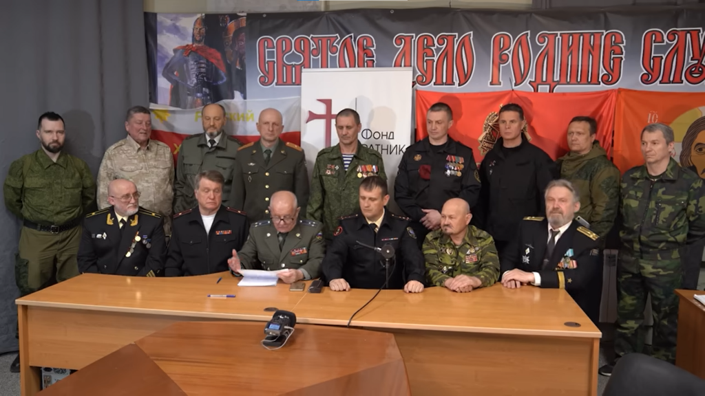 Všeruské dôstojnícke zhromaždenie, ktoré navrhlo Ivana Otrakovského. FOTO: YouTube.com/@Ashilles75