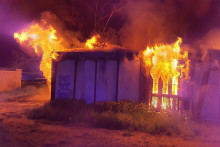 Požiar unimobuniek v Brne. FOTO: Hasičský a záchranný zbor Juhomoravského kraja