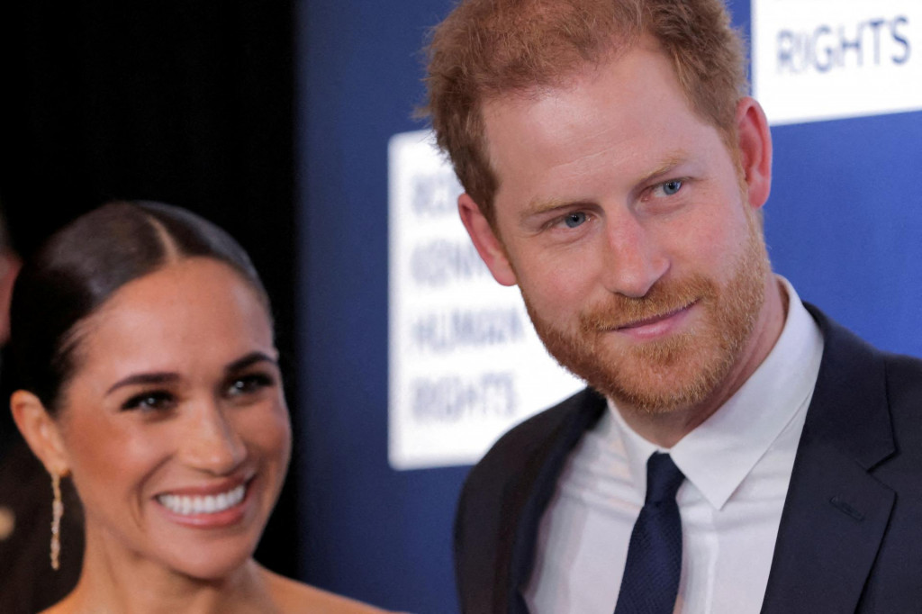FILE PHOTO: Britain‘s Prince Harry, Duke of Sussex, Meghan, Duchess of Sussex attend the 2022 Robert F. Kennedy Human Rights Ripple of Hope Award Gala in New York City, U.S., December 6, 2022. REUTERS/Andrew Kelly/File Photo
