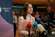 Fínska premiérka a líderka sociálnych demokratov Sanna Marinová. FOTO: Reuters