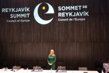 Prezidentka Zuzana Čaputová na summite Rady Európy na Islande v Reykjavíku. FOTO: TASR/Daniel Sanitrik