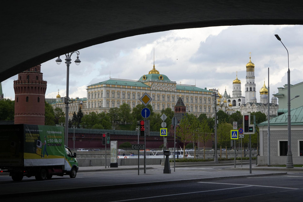 Pohľad na moskovský Kremeľ. FOTO: TASR/AP
