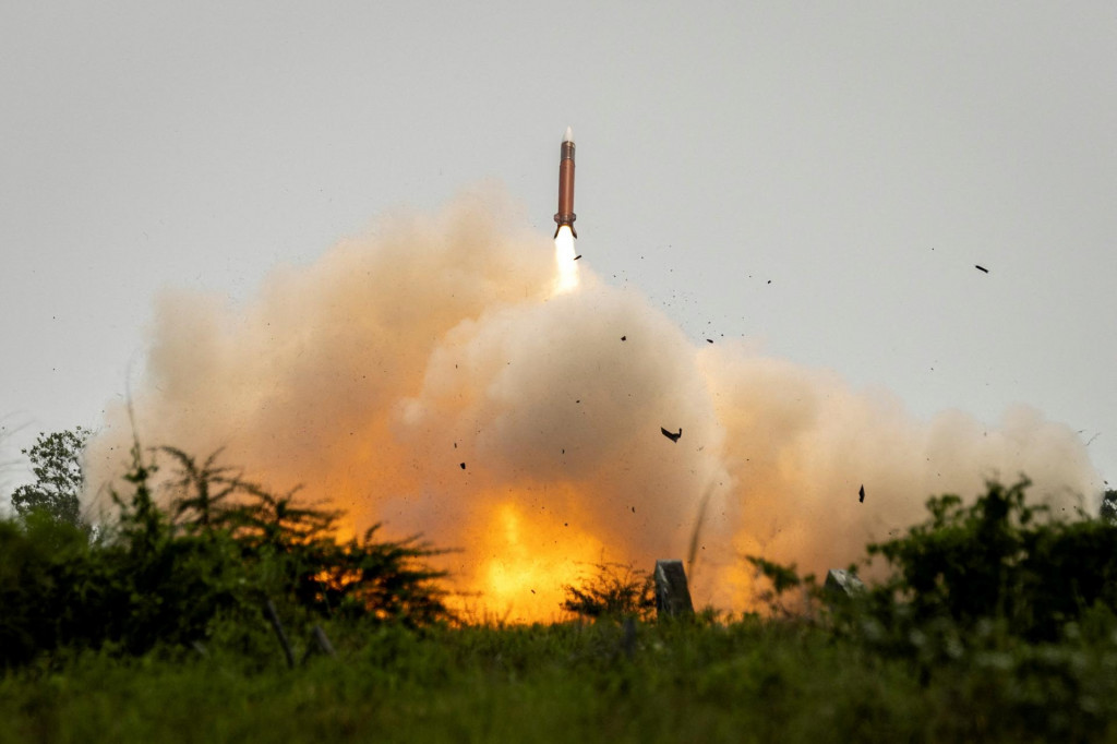 Systém protivzdušnej obrany Patriot odpaľuje raketu. FOTO: Reuters