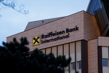 ​Raiffeisen Bank International vo Viedni. FOTO: Reuters