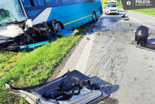 Vážna dopravná nehoda v Michalovskom okrese. FOTO: Facebook polície/Košický kraj