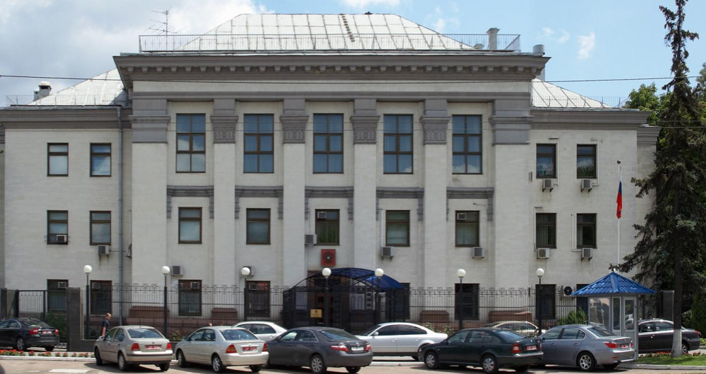 Veľvyslanectvo Ruska v Kyjeve. FOTO: Dmitrij Karpezo
