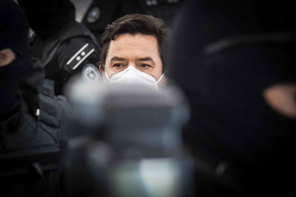 Pr&iacute;chod Mariana Kočnera na vynesenie rozsudku v p&iacute;rapde vraždy novin&aacute;ra J&aacute;na Kuciaka. FOTO: TASR/Jaroslav Nov&aacute;k