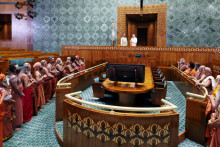 Indický premiér Narendra Modi počas inaugurácie novej budovy parlamentu v Naí Dillí. FOTO: Tlačová informačná kancelária