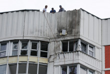 Drony zasiahli viaceré budovy v Moskve. FOTO: Reuters