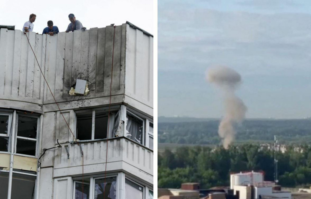 &Uacute;tok dronov na Moskvu. FOTO: Reuters; HN