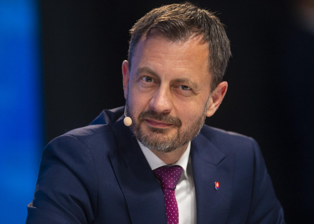 B&yacute;val&yacute; premi&eacute;r Eduard Heger počas konferencie Globsec Bratislava Forum 2023 v Bratislave 29. m&aacute;ja 2023. FOTO: TASR/Jakub Kotian