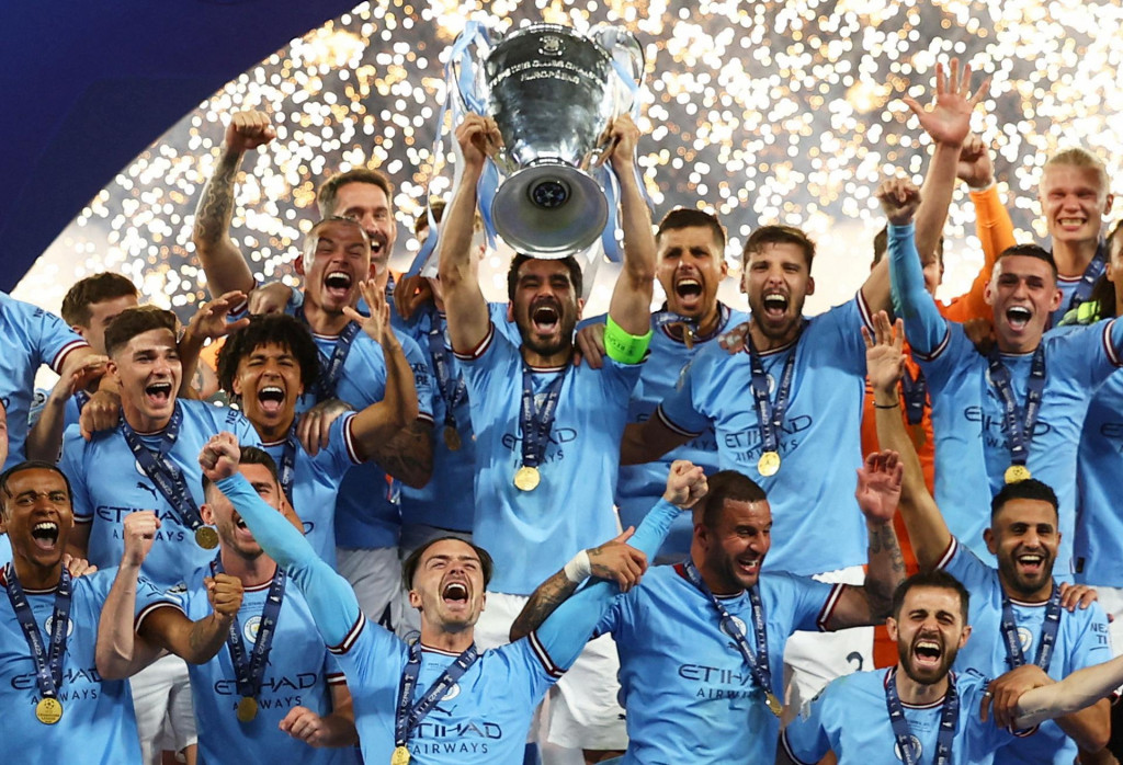 Manchester City patrí dlhodobo medzi top favoritov na výhru v Lige majstrov. Citizens sa však dočkali až tento rok. FOTO: Reuters