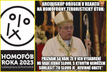 Homofóbom roka je arcibiskup Ján Orosch.