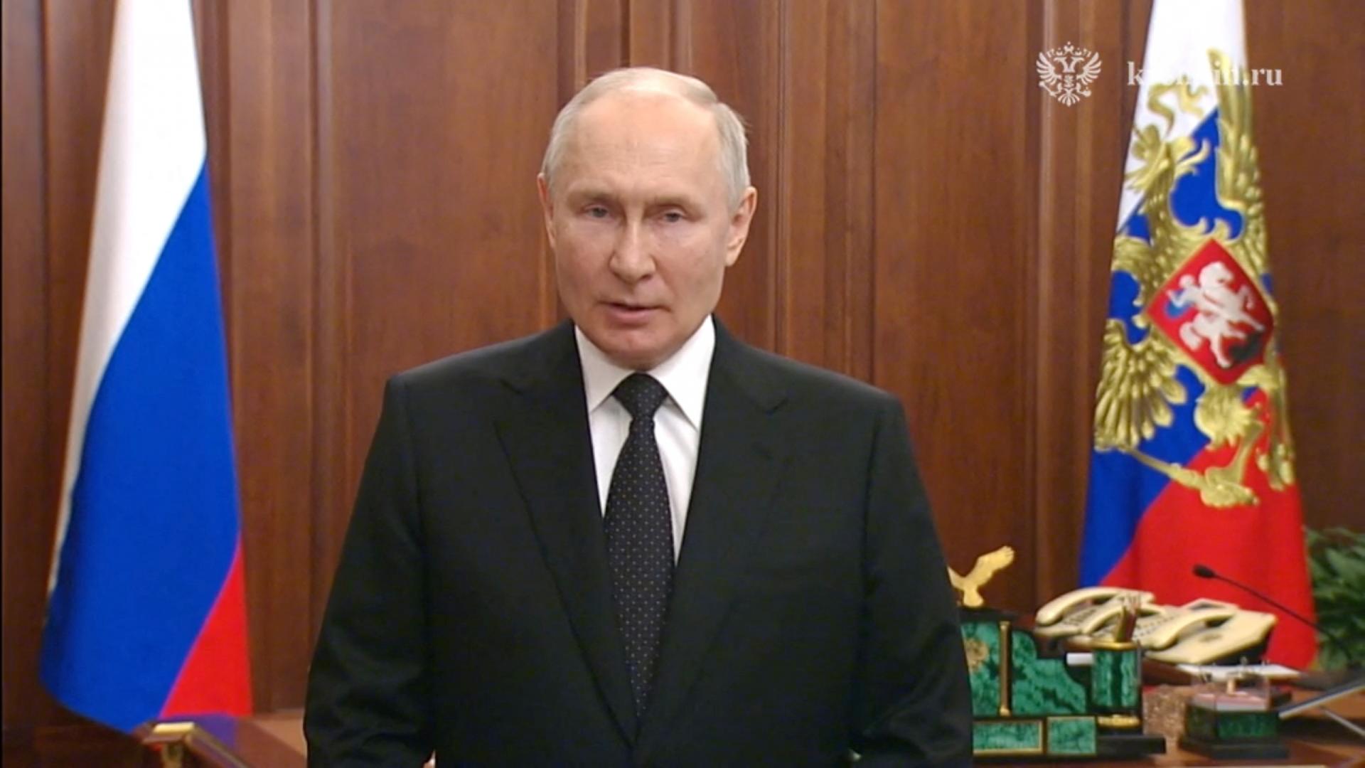Mimoriadny prejav Putina: Vzbura wagnerovcov je zradou Ruska. Za bodnutie do chrbta príde tvrdá odveta